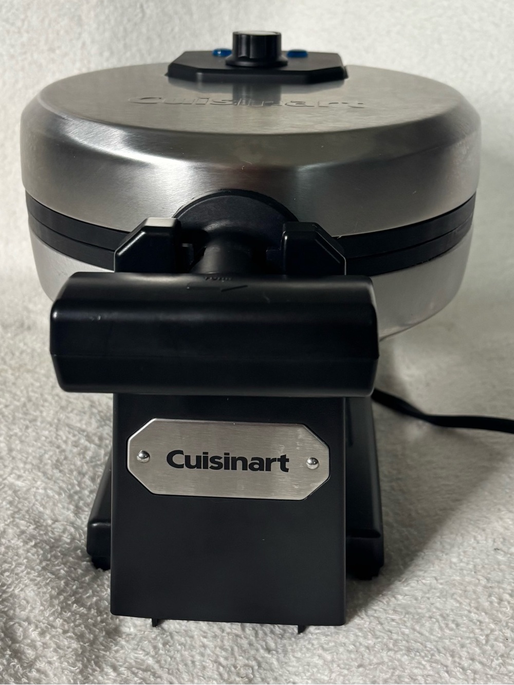 Cuisinart Silver and Black Countertop Waffle Maker